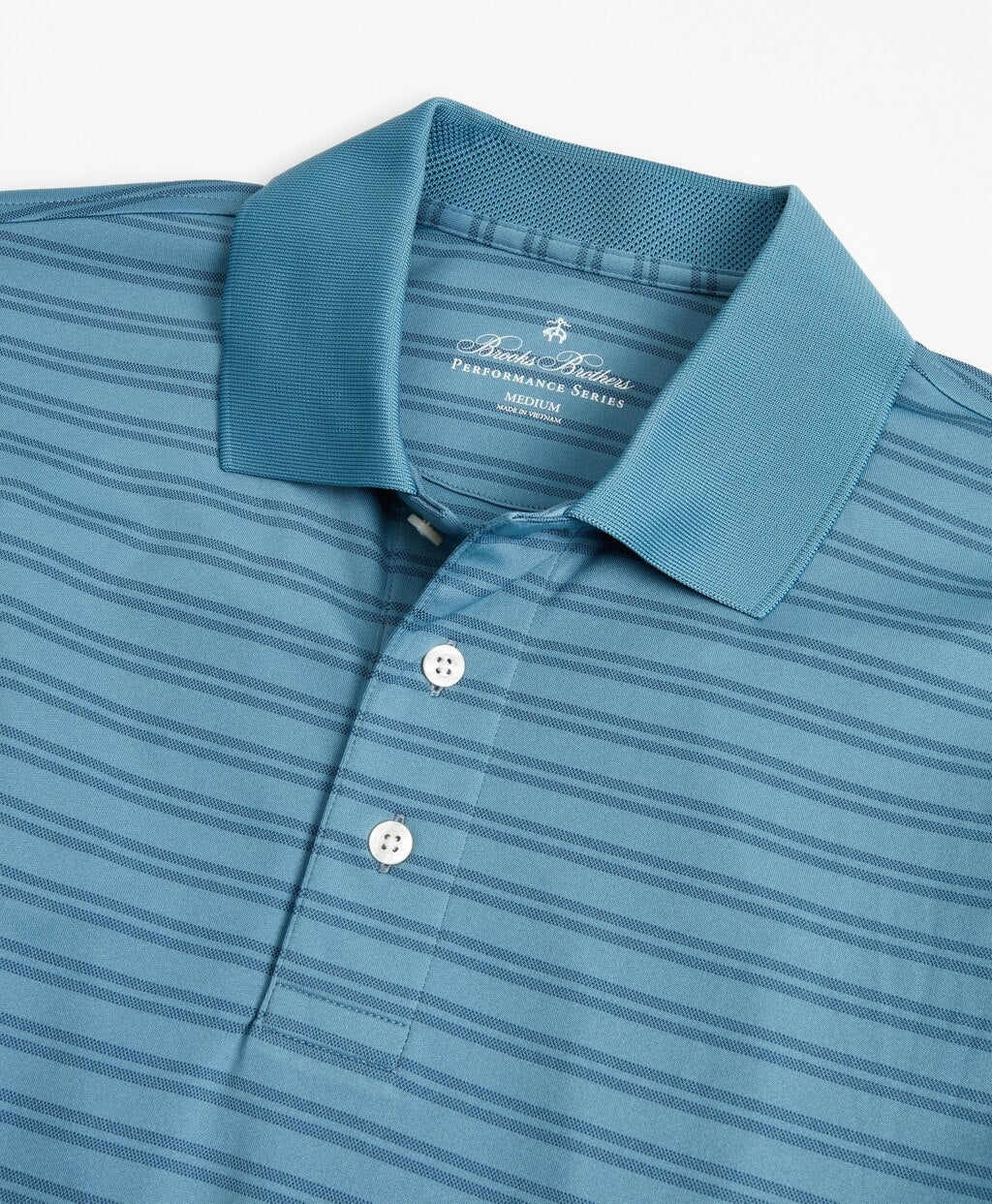 Brooks Brothers Men Performance Series Textured Double-Stripe Polo Shirt