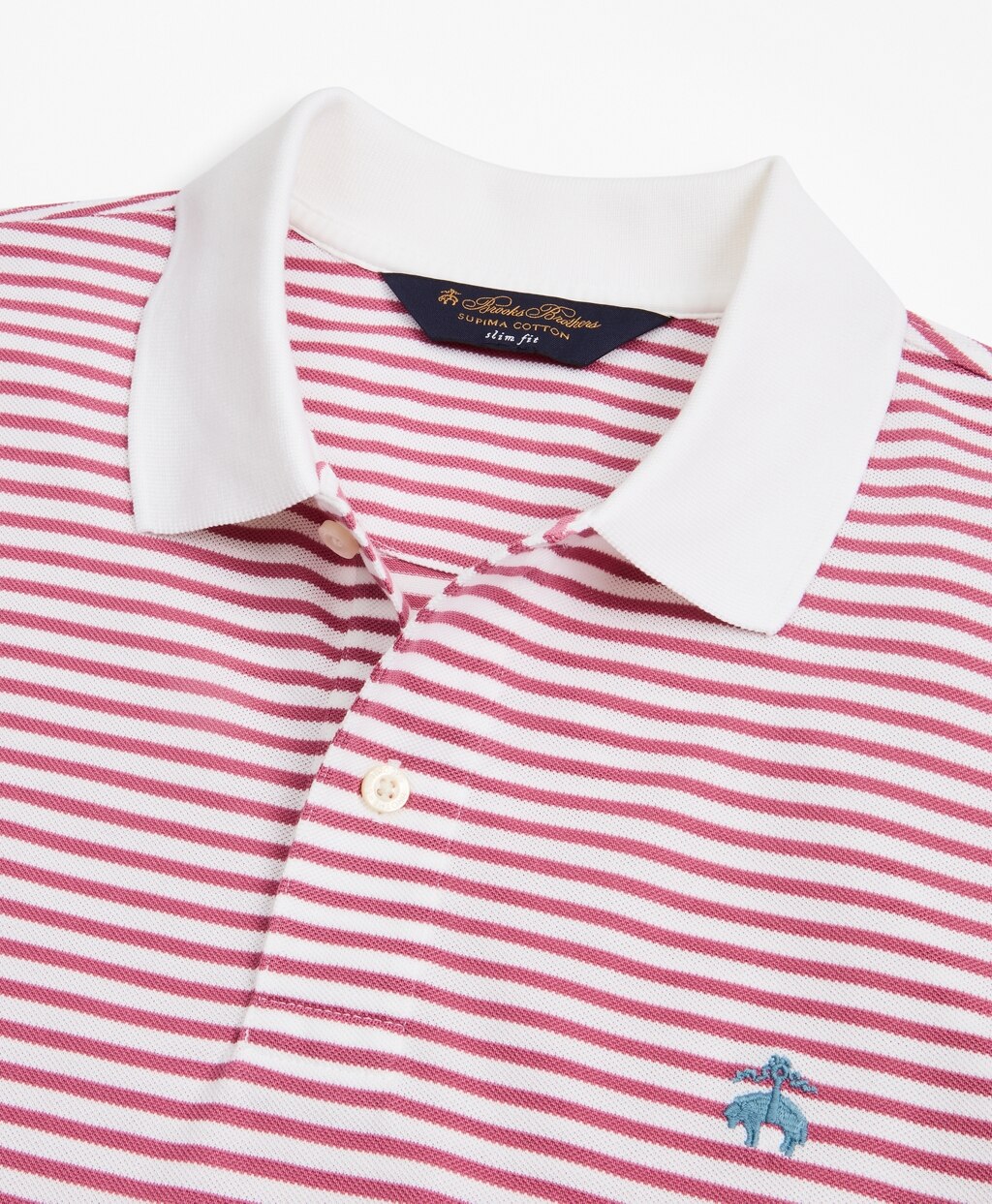 Brooks Brothers Men Slim Fit Feeder Stripe Polo Shirt