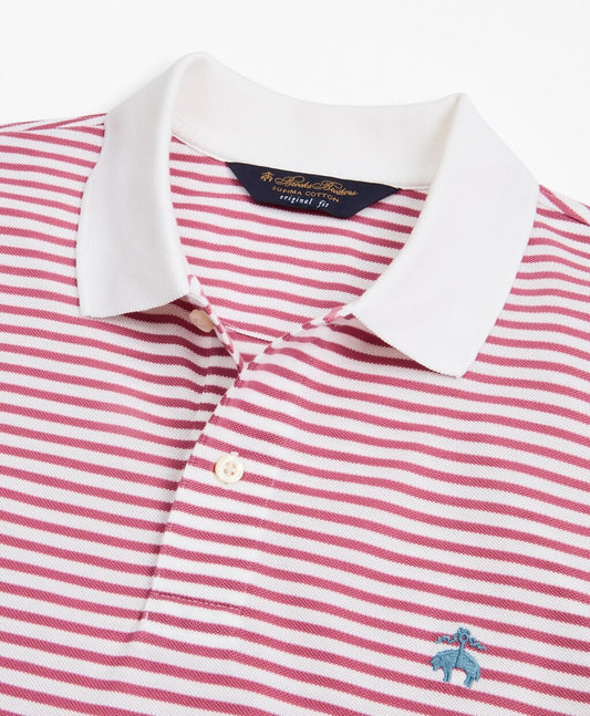 Brooks Brothers Men Original Fit Feeder Stripe Polo Shirt