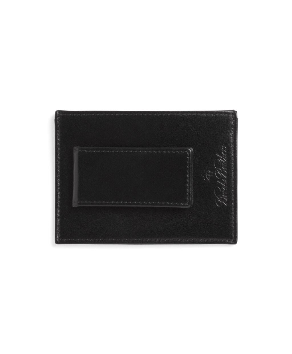 Brooks Brothers Men French Calf Card Case with Magnetic Clip
