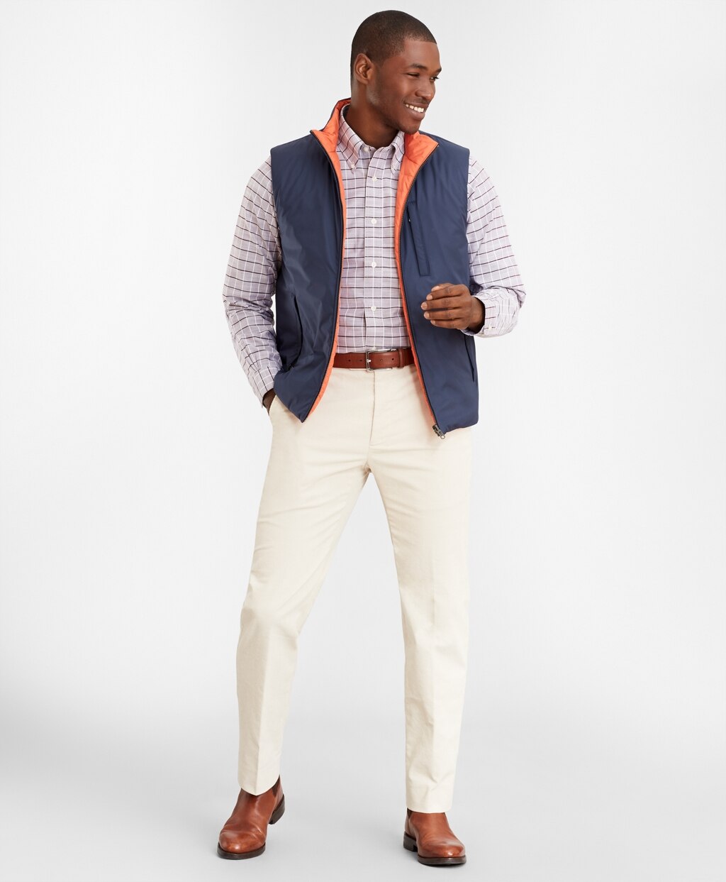 Brooks Brothers Men Clark Fit Fine Wale Stretch Corduroys