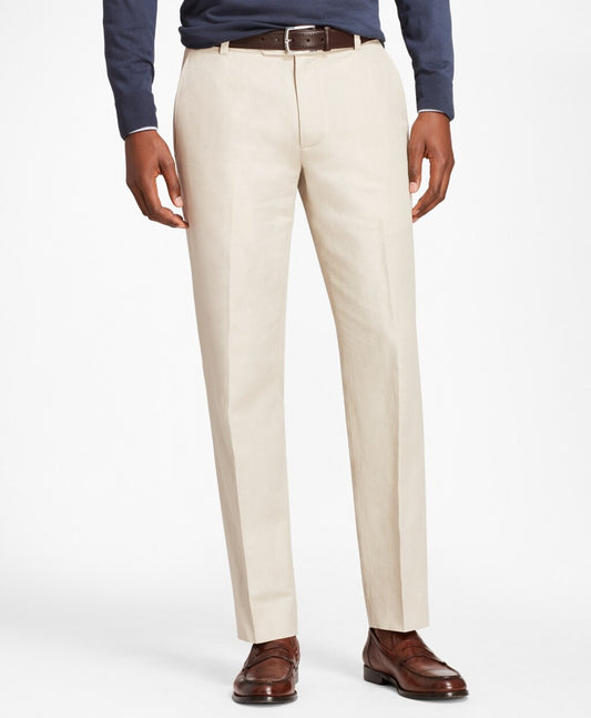 Brooks Brothers Men Milano Fit Linen and Cotton Chino Pants