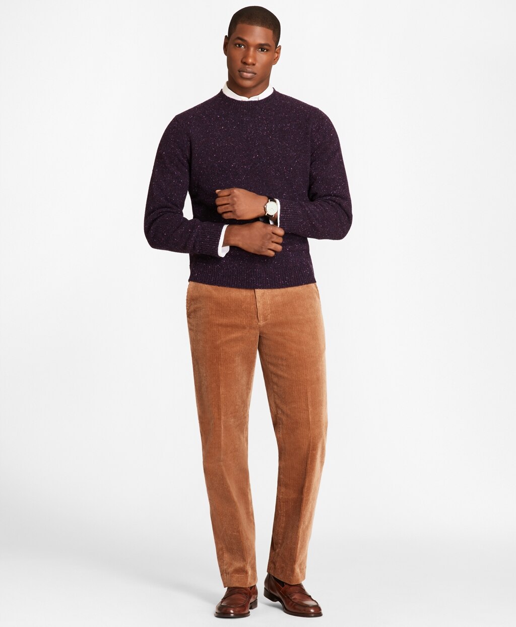 Brooks Brothers Men Clark Fit Wide Wale Stretch Corduroys