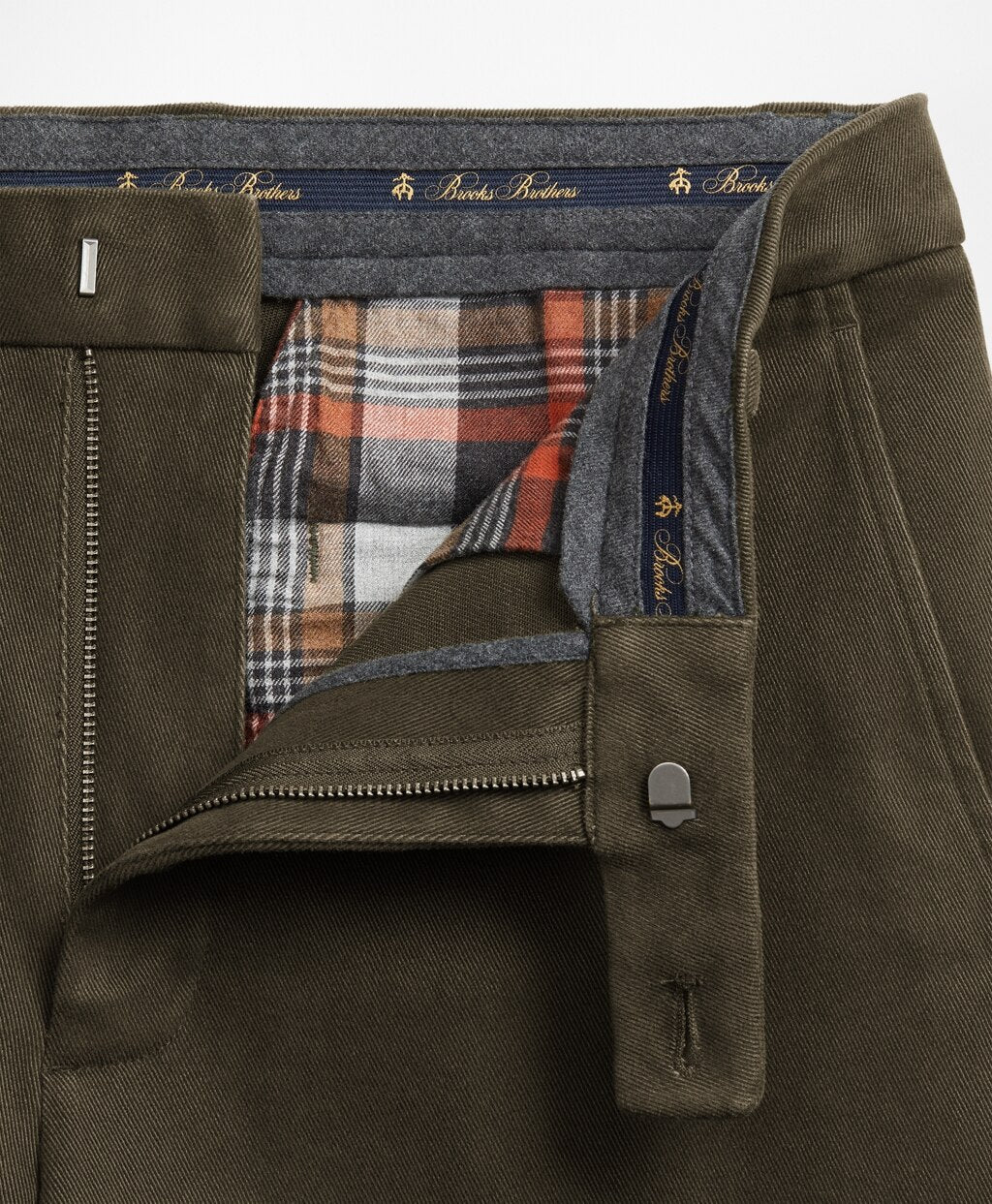 Brooks Brothers Men Clark Fit Brushed Twill Stretch Chinos
