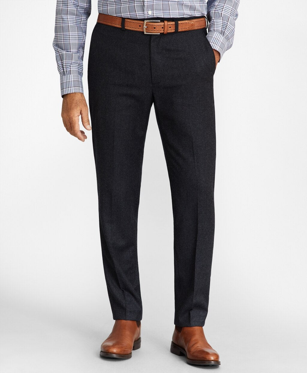 Brooks Brothers Men Clark Fit Washable Wool Pants