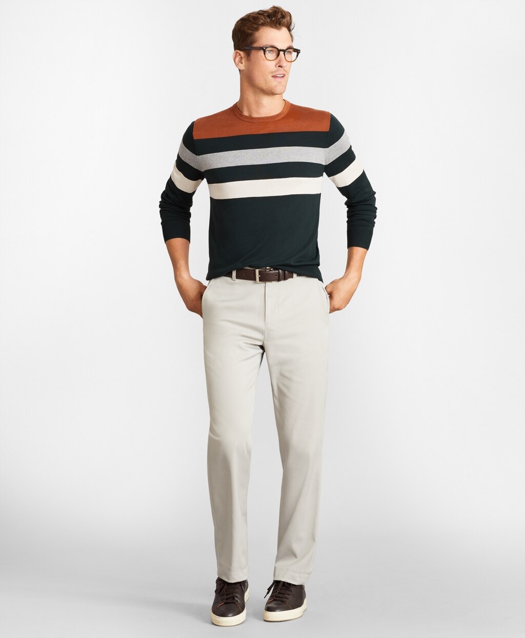Brooks Brothers Men Clark Fit Tech Chino Pants