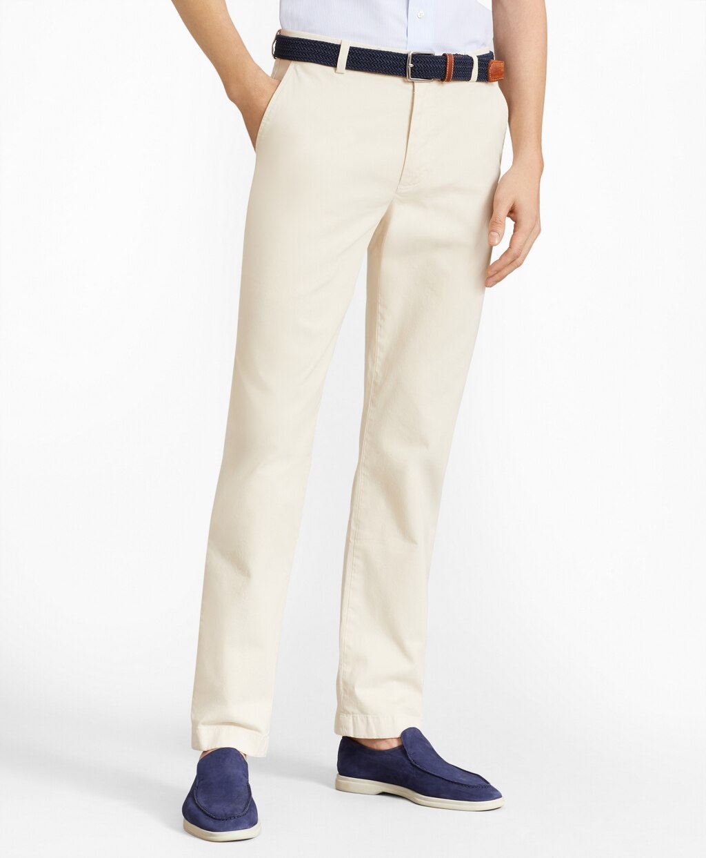 Brooks Brothers Men Milano Fit Garment-Dyed Stretch Chino Pants