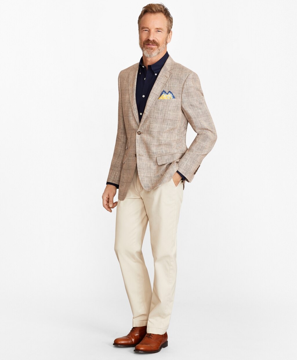Brooks Brothers Men Clark Fit Garment-Dyed Stretch Chino Pants