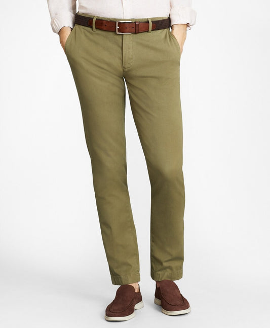Brooks Brothers Men Soho Fit Garment-Dyed Stretch Chino Pants