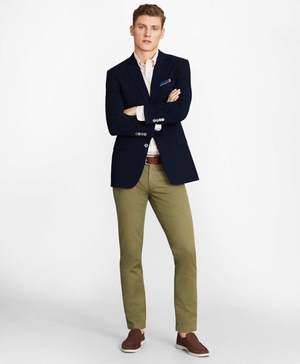 Brooks Brothers Men Soho Fit Garment-Dyed Stretch Chino Pants