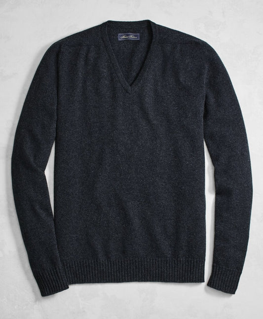 Brooks Brothers Men Golden Fleece® 3-D Knit Cashmere V-Neck Sweater