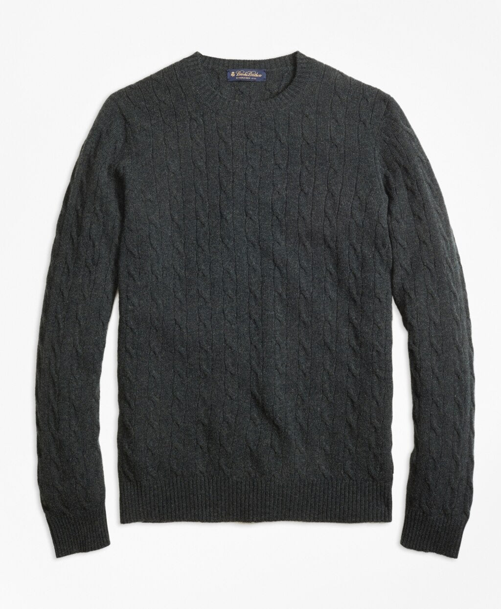 Brooks Brothers Men Cashmere Cable Crewneck Sweater
