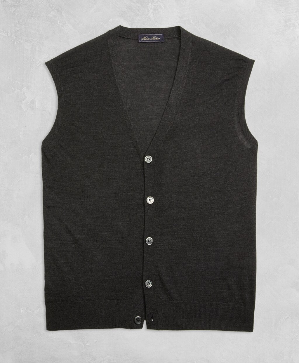 Brooks Brothers Men Golden Fleece® 3-D Knit Fine-Gauge Merino Button Vest