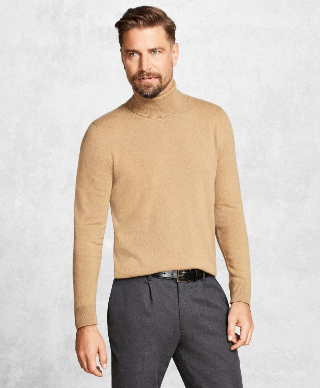 Brooks Brothers Men Golden Fleece® 3-D Knit Cashmere Turtleneck