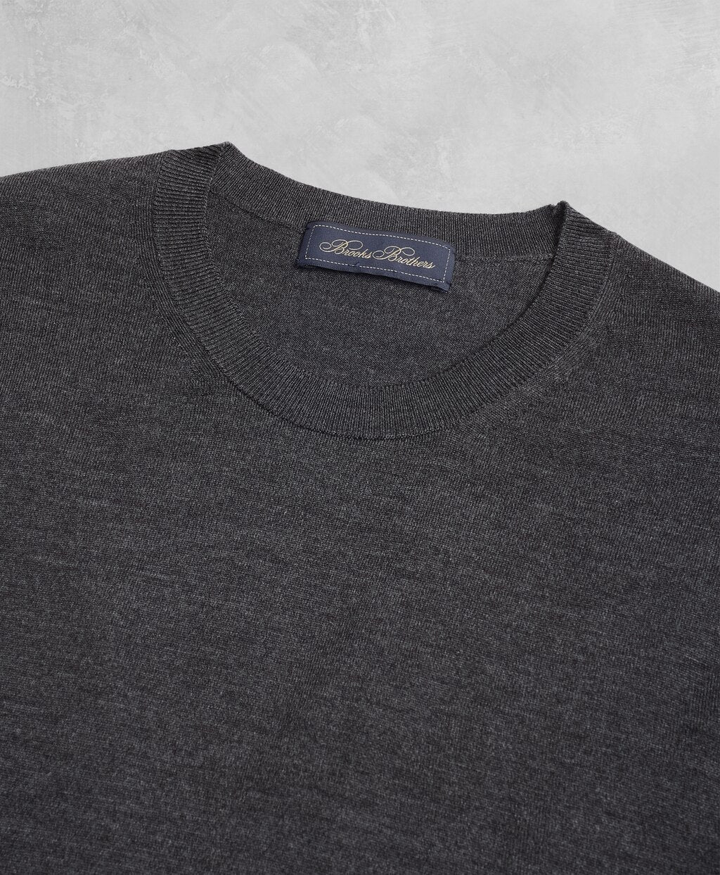 Brooks Brothers Men Golden Fleece® 3-D Knit Fine-Gauge Merino Crewneck Sweater