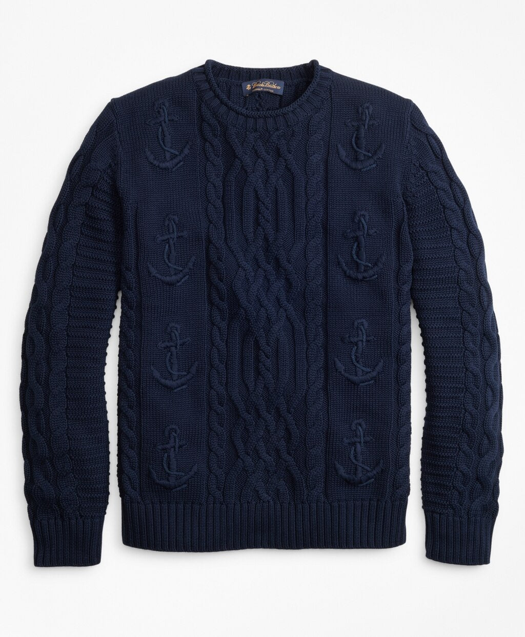 Brooks Brothers Men Supima® Cotton Anchor Cable Rollneck Sweater