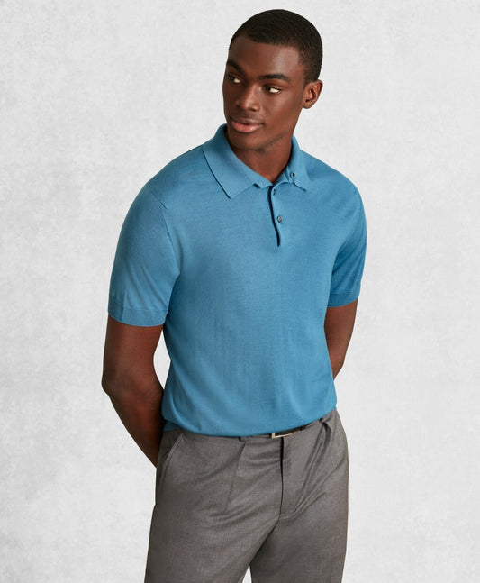 Brooks Brothers Men Golden Fleece® 3-D Knit Fine-Gauge Merino Short-Sleeve Polo