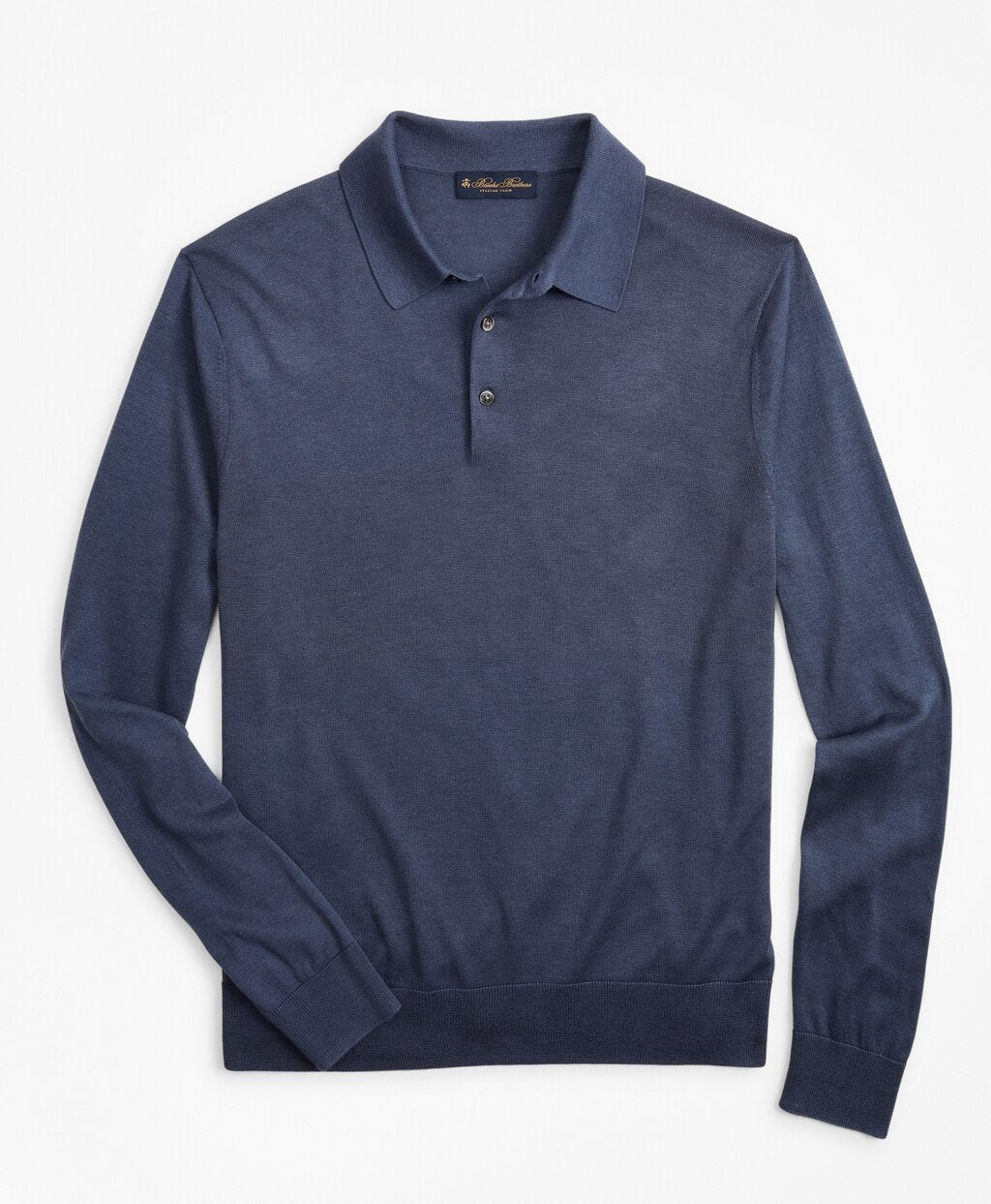 Brooks Brothers Men Silk And Cotton Polo Sweater