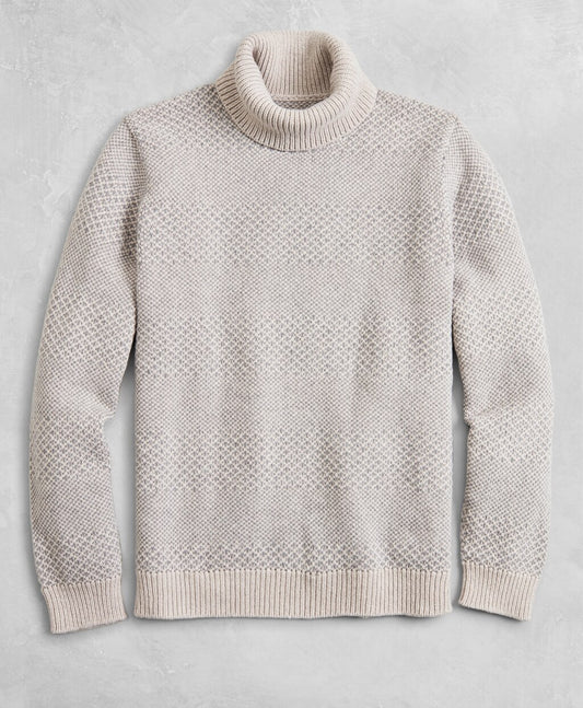 Brooks Brothers Men Golden Fleece® Wool-Cashmere Striped Turtleneck Sweater