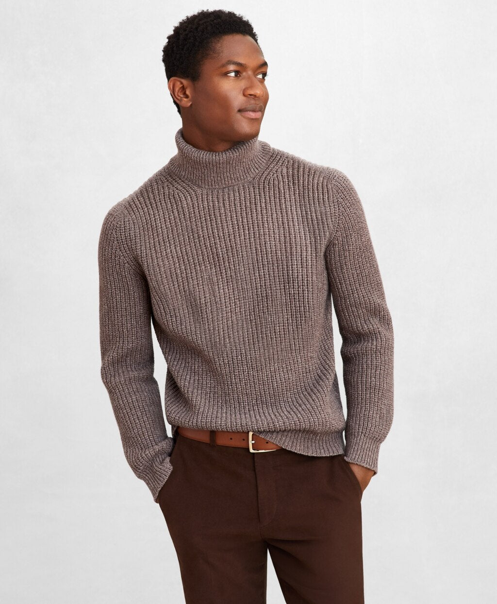 Brooks Brothers Men Golden Fleece® Wool-Cashmere Turtleneck Sweater