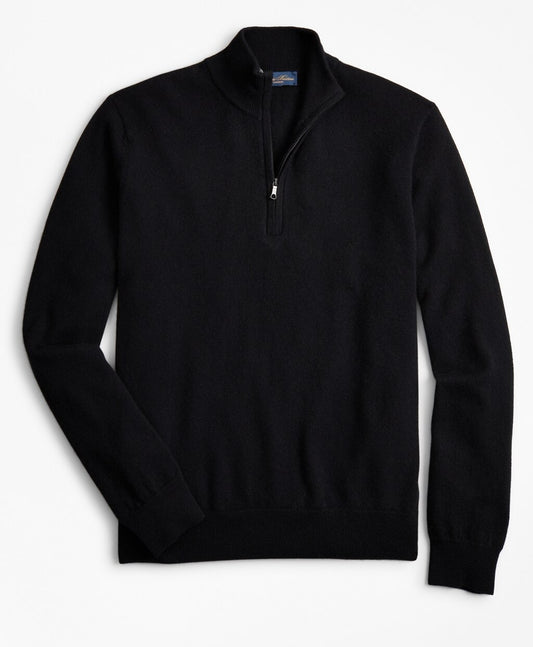 Brooks Brothers Men Two-Ply Cashmere Half-Zip Sweater