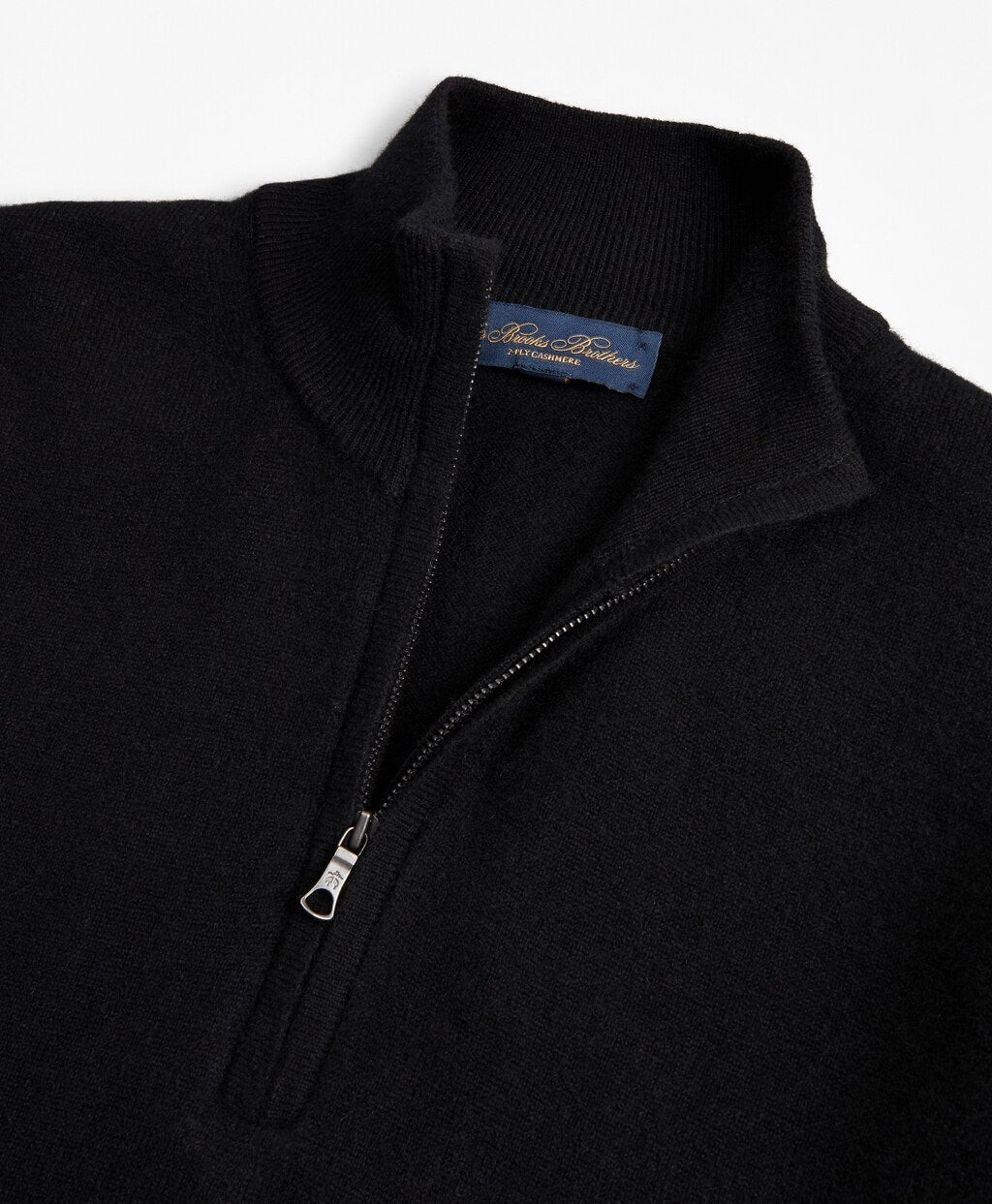 Brooks Brothers Men Two-Ply Cashmere Half-Zip Sweater