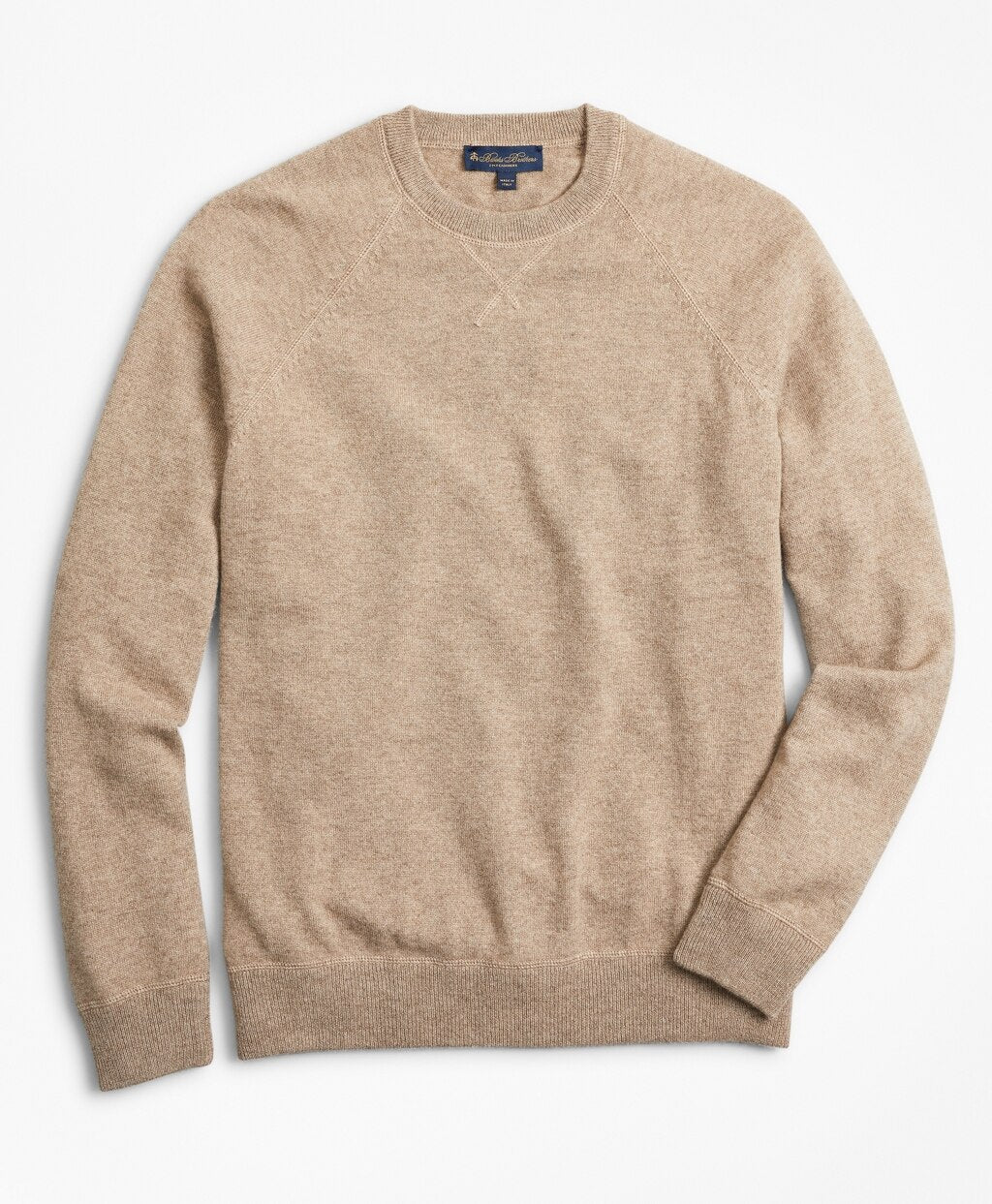 Brooks Brothers Men Two-Ply Cashmere Raglan Crewneck Sweater