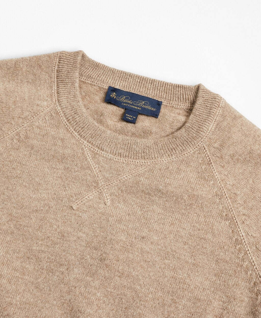 Brooks Brothers Men Two-Ply Cashmere Raglan Crewneck Sweater
