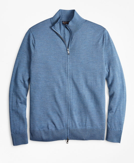 Brooks Brothers Men BrooksTech™ Merino Wool Full-Zip Sweater