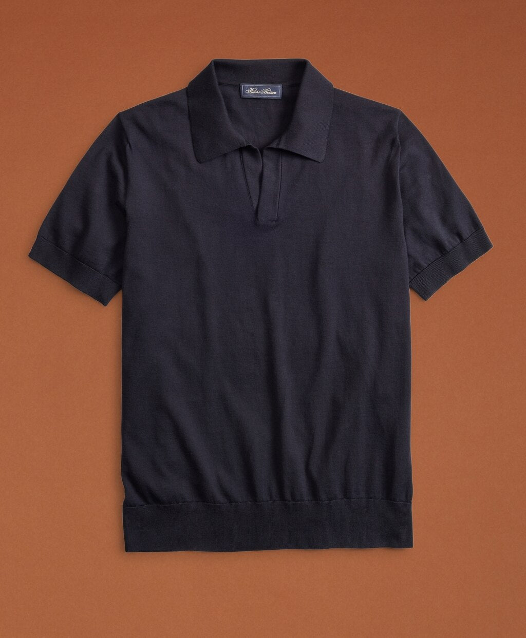 Brooks Brothers Men Golden Fleece® 3-D Knit Fine-Gauge Buttonless Sea Island Cotton Polo Sweater