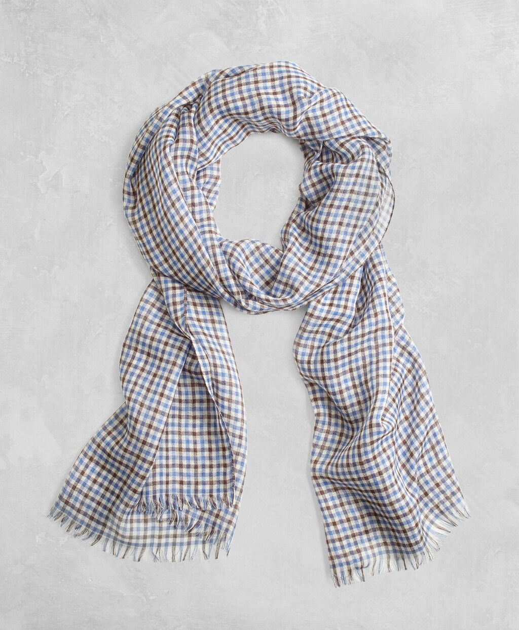 Brooks Brothers Men Golden Fleece® Cashmere Silk Gingham Scarf