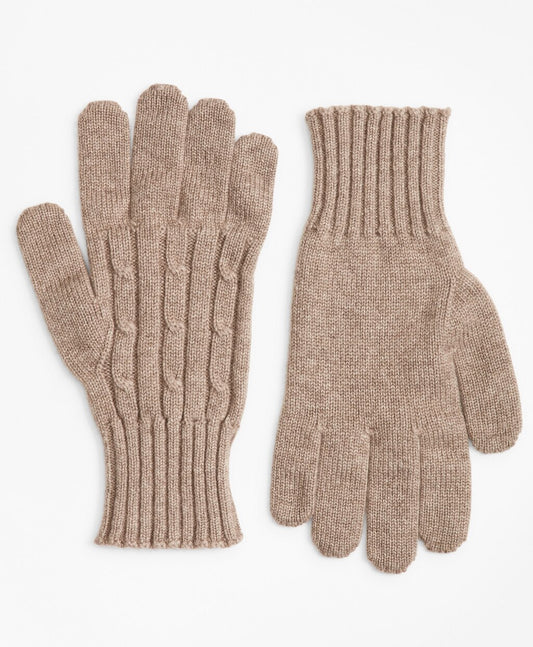 Brooks Brothers Men Cashmere Cable Gloves