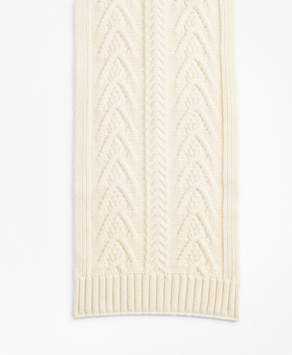 Brooks Brothers Men Merino Wool Fisherman Cable Scarf