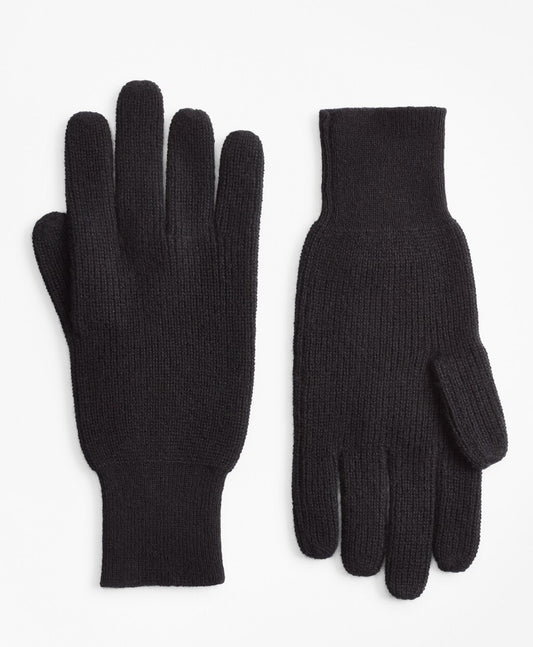 Brooks Brothers Men Ribbed Cashmere Gloves