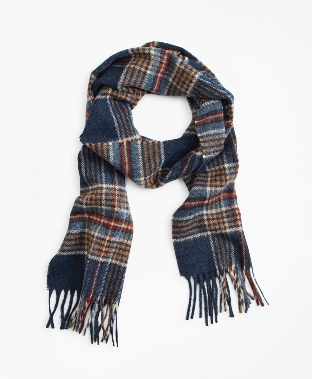 Brooks Brothers Men Indigo Tartan Scarf
