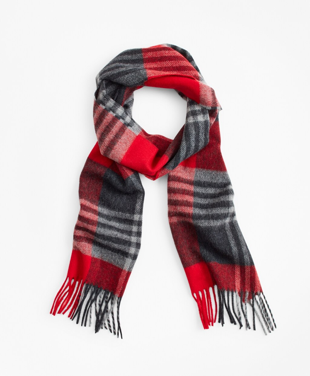 Brooks Brothers Men Red Tartan Scarf