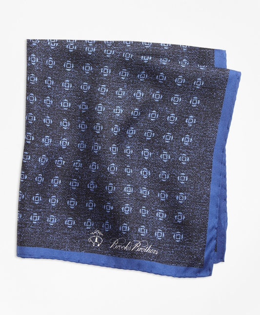 Brooks Brothers Men Geo Rose Pocket Square