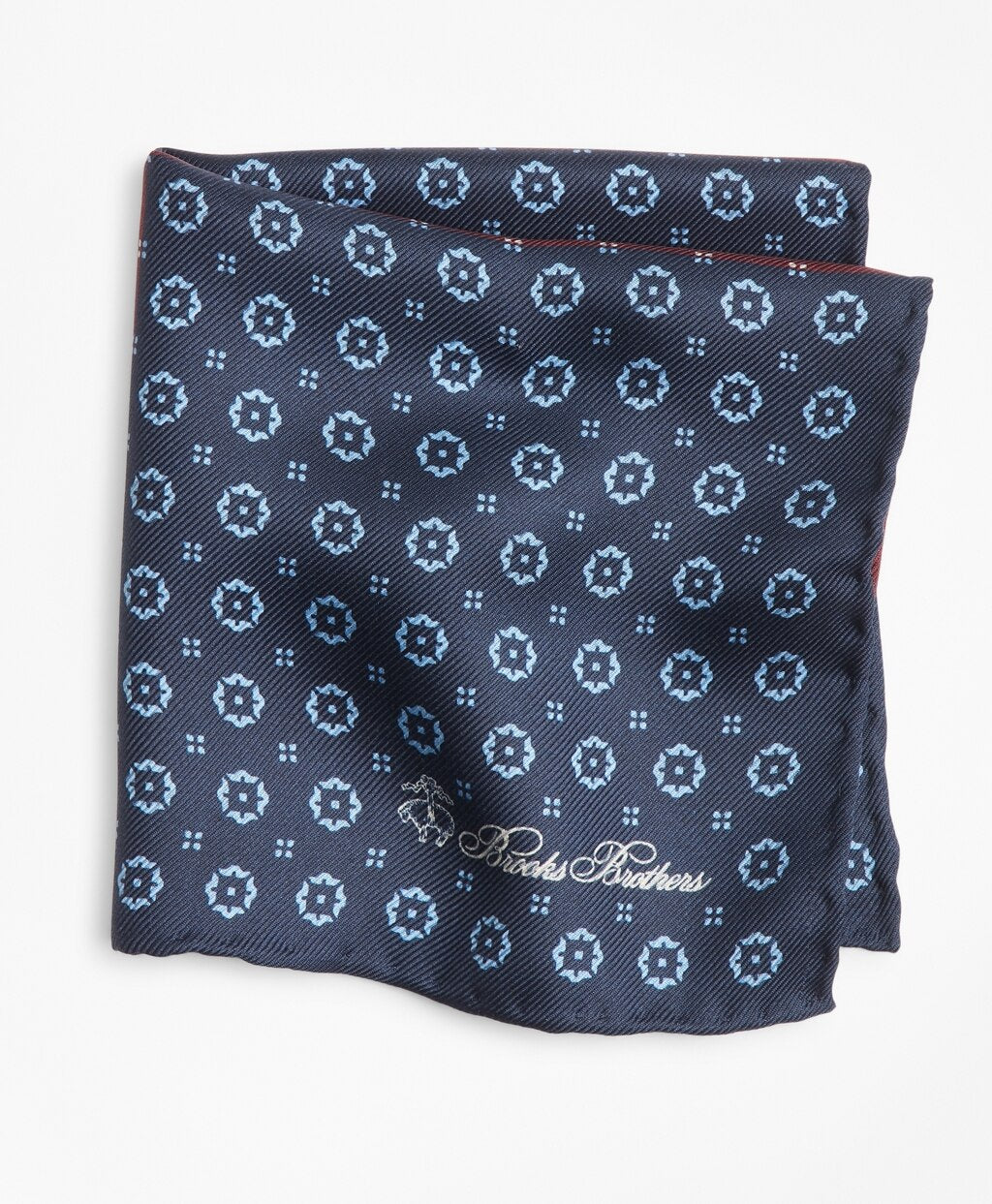Brooks Brothers Men Medallion Plaid Pocket Square