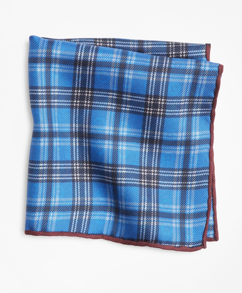 Brooks Brothers Men Medallion Plaid Pocket Square