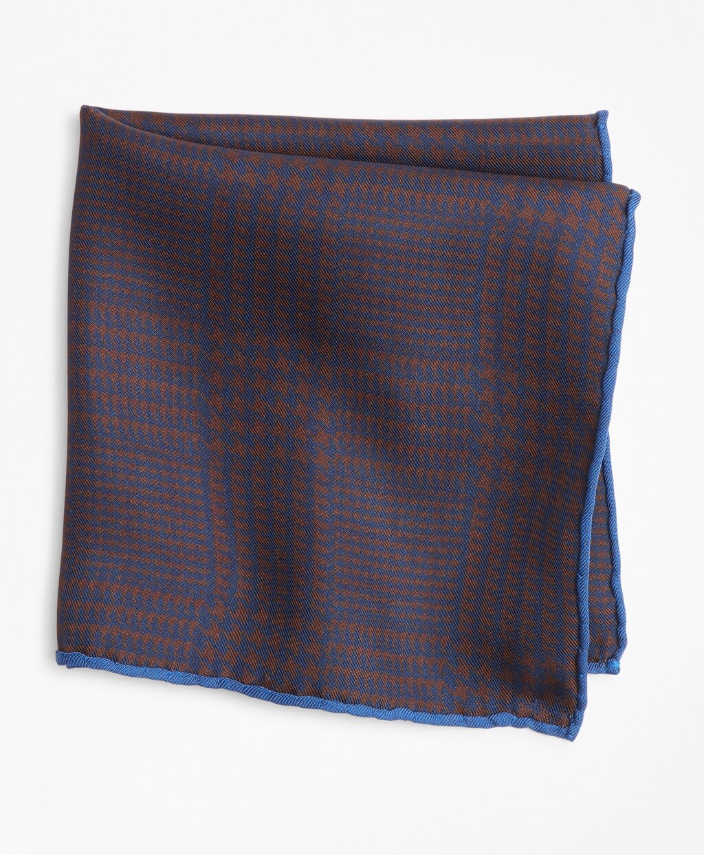 Brooks Brothers Men Foulard Plaid Pocket Square