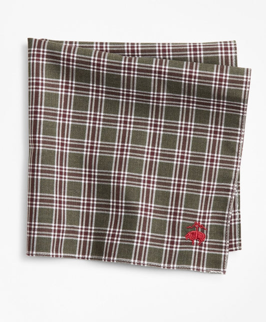 Brooks Brothers Men Check Pocket Square