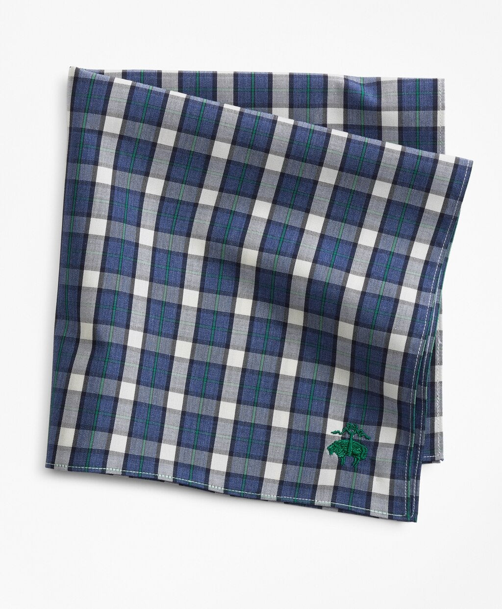 Brooks Brothers Men Supima® Cotton Check Pocket Square