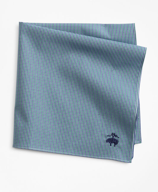 Brooks Brothers Men Two-Tone Gingham Pocket Square