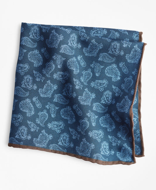 Brooks Brothers Men Tossed Pine Reversible Pocket Square