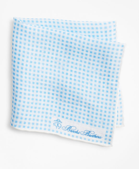 Brooks Brothers Men Gingham Pocket Square