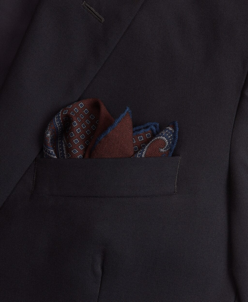 Brooks Brothers Men Patchwork Flannel Pocket Square