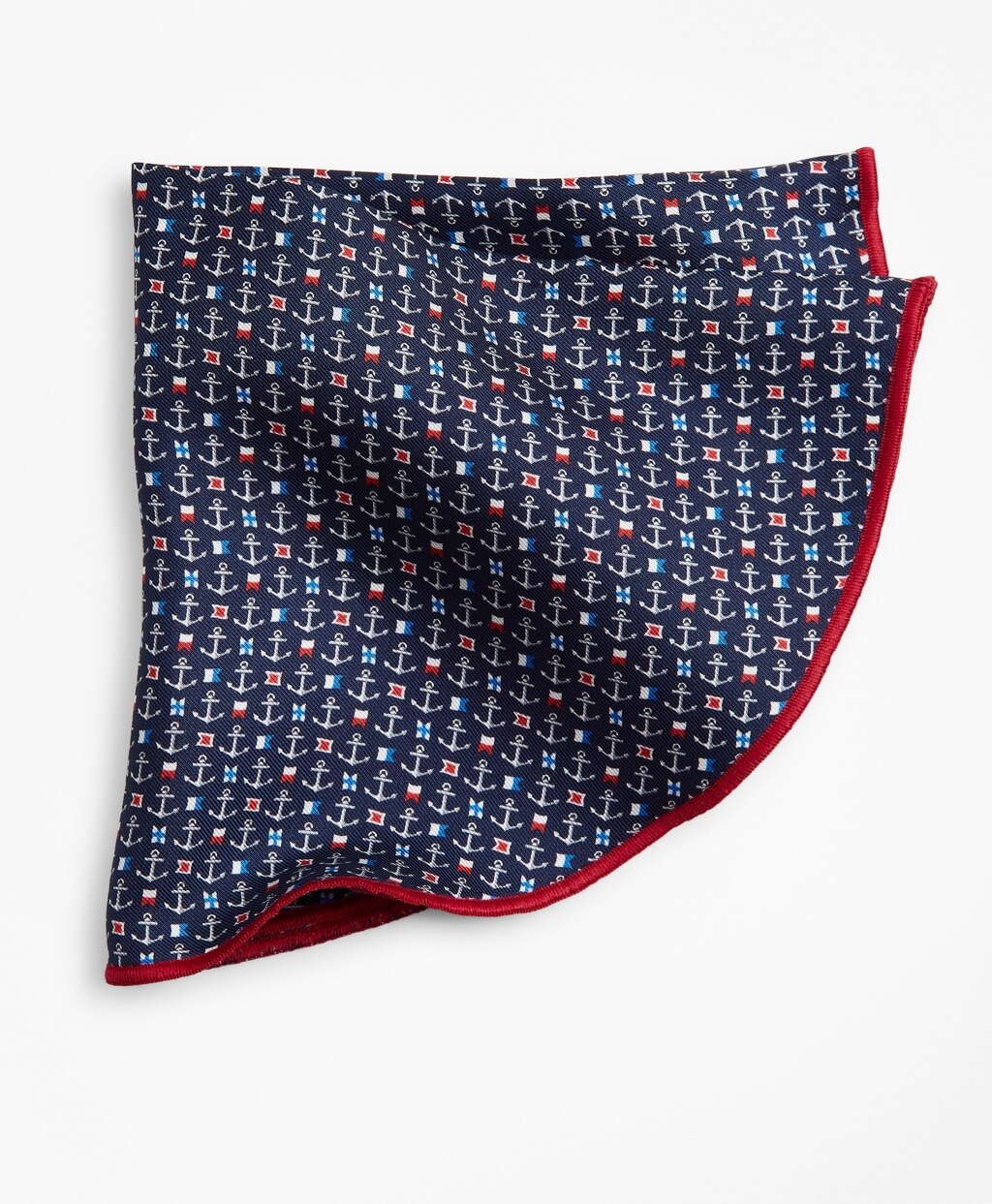 Brooks Brothers Men Nautical Print Pocket Circle