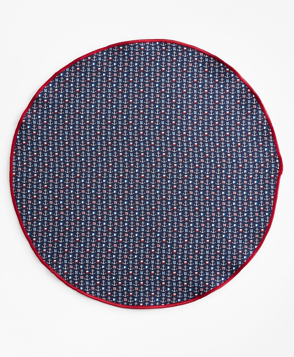 Brooks Brothers Men Nautical Print Pocket Circle