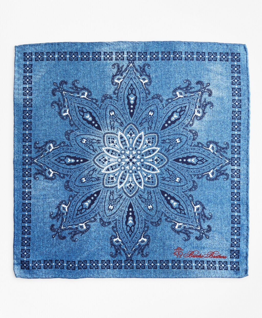 Brooks Brothers Men Square Medallion Pocket Square