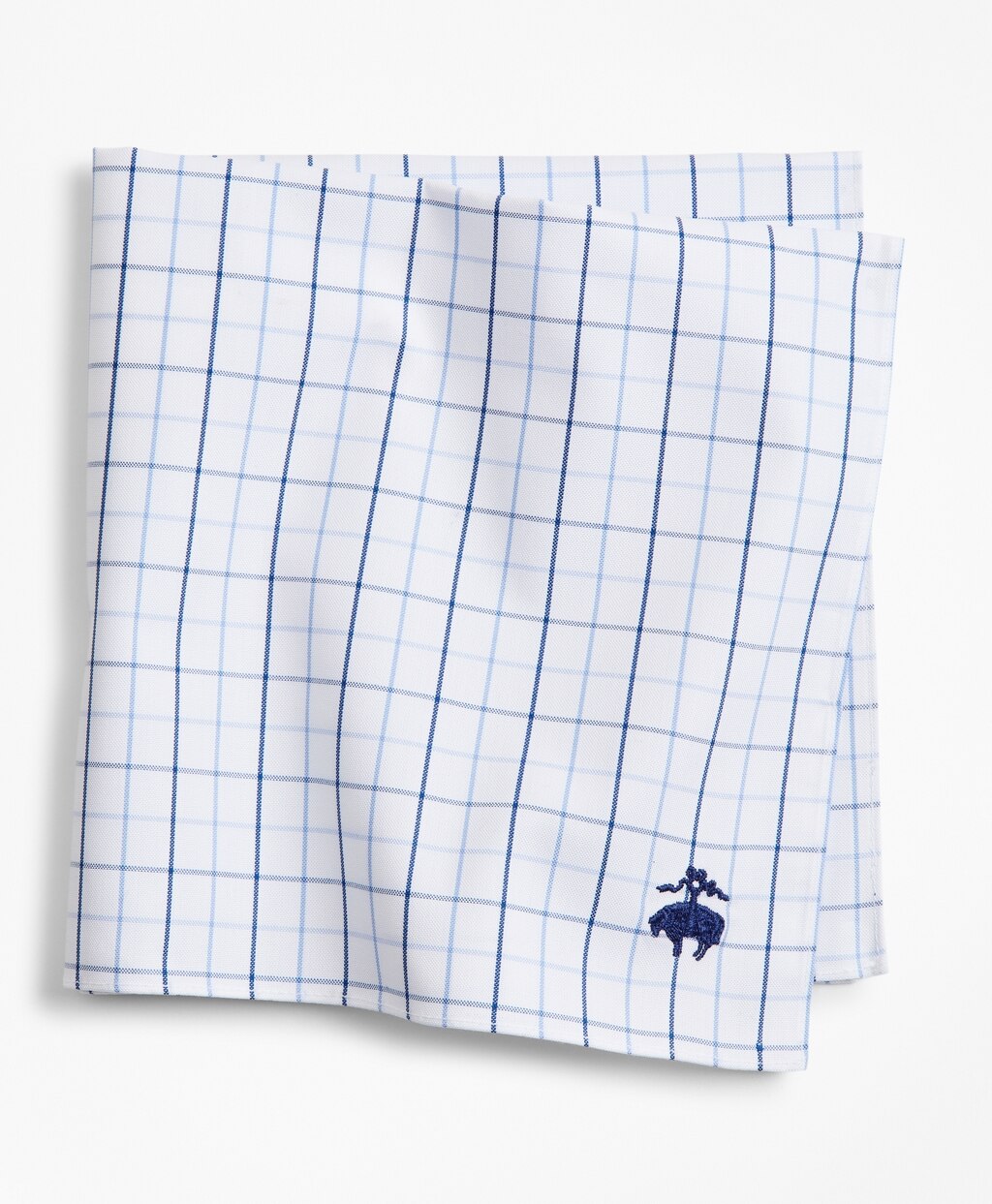 Brooks Brothers Men Windowpane Pocket Square
